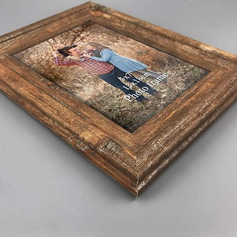 ZBEIVAN 2 Pack 4x6 Picture Frames Set Vintage Brown Art Rustic Photo Frame for Tabletop Stand or Wall Hanging in Saudi Arabia