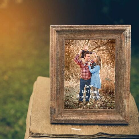 ZBEIVAN 2 Pack 4x6 Picture Frames Set Vintage Brown Art Rustic Photo Frame for Tabletop Stand or Wall Hanging in Saudi Arabia