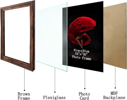 ZBEIVAN 2 Pack 4x6 Picture Frames Set Vintage Brown Art Rustic Photo Frame for Tabletop Stand or Wall Hanging in Saudi Arabia