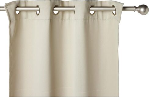Sun Zero Easton Energy Saving Blackout Grommet Curtain Panel, 40" x 84", Pearl in Saudi Arabia