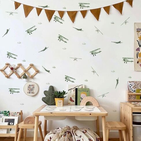 30 PCS Boy Wall Decals Peel and Stick, Watercolor Multicolor Cars Wall Sticker for Baby Boys Room Kids Playroom Gender Neutral Room Nursery Wall Art Stickers Decor in Saudi Arabia