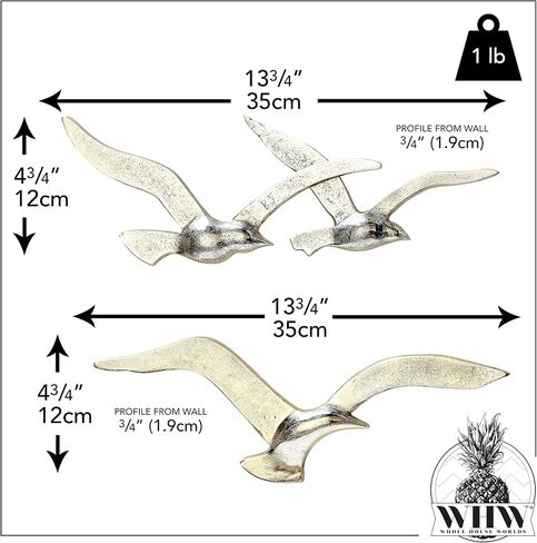 WHW Whole House Worlds Americana Flying Birds Metal Wall Decor Art, Handcrafted, Cast of Aluminum, Black Matte Finish, Bas-relief, 15.25 Inches Wide and 13.25 Inches Wide in Saudi Arabia