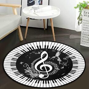 Boho Round Area Rug 3ft Soft Bohemian Mandala Rugs Non Slip Indoor Sofa Floor Area Mat Carpet for Living Room Sofa Bedroom Nursery Decor (Black) in Saudi Arabia