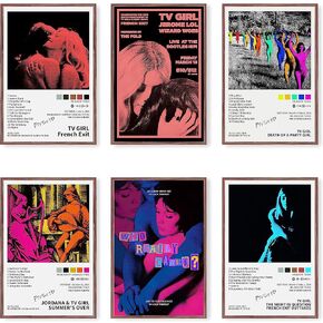 Uozylo TV Girl Poster Album Cover Posters for Room Aesthetic Set of 6 Living Room Bedroom Wall Decor Art 8x12 inch Unframed in Saudi Arabia