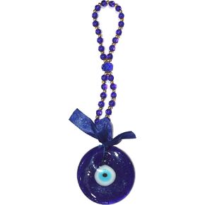 IS4A Talisman - حماية زجاجية واحدة للعين الشريرة - سحر الحظ السعيد، المنزل، المكتب، تزيين السيارة، زينة مباركة، تعكس الطاقة السلبية (6 بوصة)
