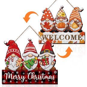عكسها عيد الشكر الخريف ديكور / ديكور الشتاء عيد الميلاد للمنزل في الأماكن المغلقة في الهواء الطلق الخريف جنوم باب ديكور الشرفة شنقا علامة عيد الميلاد علامات خشبية ديكور لوحة الحائط ريفي ديكور الباب الأمامي in Kuwait