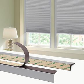 حاجبات الضوء المغناطيسية Moonice لظلال النوافذ والستائر، فعالة في حجب الضوء على طول حواف غرفتك، شرائط حجب الضوء لغرفة النوم، سهلة التركيب (أبيض، قطعتان) in Kuwait