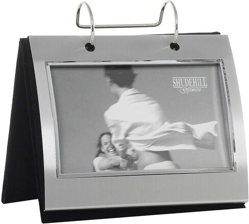 Photo Frames Silver Colour Free Standing Flip Album - Holds 50 of 6 x 4 inch photos in Saudi Arabia