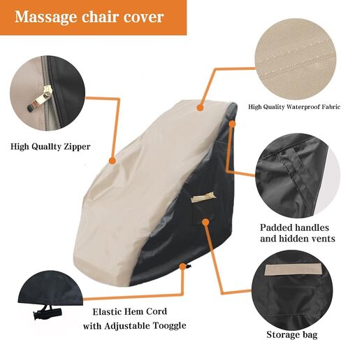 Massage chair cover, 600D full body shiatsu massage chair protector, 59 X 39 X 55 inchesArmchair Slipcovers,, ,with drawstring waterproof and dustproof Recliner Wing Chair Slipcovers,Sofa Cover in Saudi Arabia