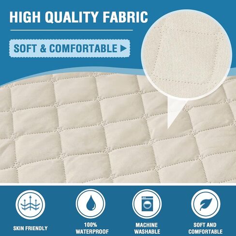 H.VERSAILTEX Chair Sofa Slipcover Sofa Cover 100% Waterproof Couch Cover Furniture Protector Cover with Elastic Straps for Pets Kids Children Dog Cat(Chair, Chocolate) in Kuwait