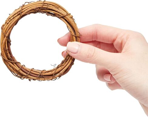 12 Pack Small Grapevine Wreaths for Crafts, DIY Wedding Decorations, Christmas Ornaments, Holiday Decor (4 Inches) in Saudi Arabia