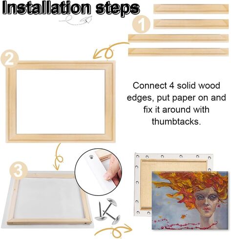 قضبان نقالة قماشية من LJY&V مقاس 16 × 20 بوصة سهلة التجميع، مجموعة إطارات زيتية لف المعرض، قضبان نقالة خشبية من القماش للوحات الزيتية والمطبوعات والملصقات ولون الخشب، 16 × 20 بوصة (40.5 × 50.8 سم) in Kuwait