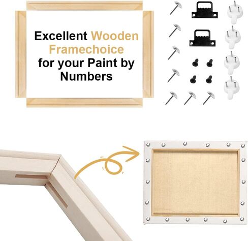 قضبان نقالة قماشية من LJY&V مقاس 16 × 20 بوصة سهلة التجميع، مجموعة إطارات زيتية لف المعرض، قضبان نقالة خشبية من القماش للوحات الزيتية والمطبوعات والملصقات ولون الخشب، 16 × 20 بوصة (40.5 × 50.8 سم) in Kuwait