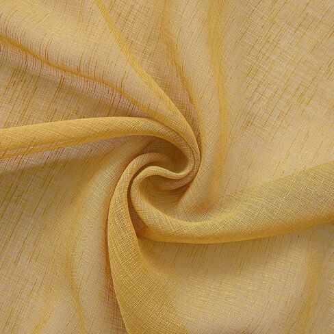 KOUFALL Tab Top ستائر بيضاء شفافة بطول 84 بوصة لغرفة المعيشة 2 لوحة مجموعة خفيفة الوزن من الستائر العادية والكتان الصناعي مرشحة للضوء لغرفة النوم ديكور مزرعة أنيق رث بطول 52 × 84 بوصة in Kuwait