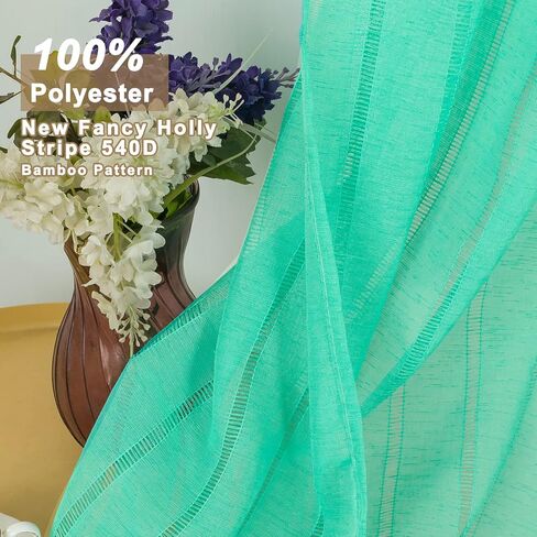 مجموعة توني ستائر بيضاء شبه شفافة بطول 84 بوصة، ستائر شفافة غير شفافة ترشح الضوء للخصوصية لغرفة النوم وغرفة المعيشة (52 × 84 بوصة، أبيض، لوحتان) in Kuwait