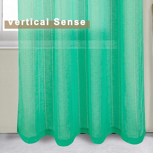 مجموعة توني ستائر بيضاء شبه شفافة بطول 84 بوصة، ستائر شفافة غير شفافة ترشح الضوء للخصوصية لغرفة النوم وغرفة المعيشة (52 × 84 بوصة، أبيض، لوحتان) in Kuwait