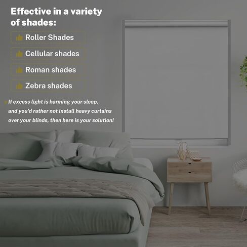 حاجبات الضوء المغناطيسية Moonice لظلال النوافذ والستائر، فعالة في حجب الضوء على طول حواف غرفتك، شرائط حجب الضوء لغرفة النوم، سهلة التركيب (أبيض، قطعتان) in Kuwait