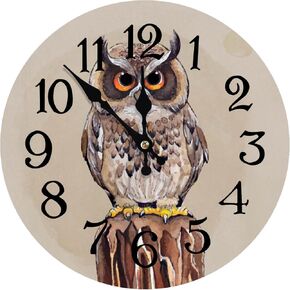 Wall Clock Silent Non Ticking Wall Clock,Vintage Rustic Country Analog Home Decoration Round Wall Clock for Bedroom, Bathroom, Living Room, Home Office (12Inch)