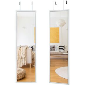 Edenseelake 2 Packs 14x48 Inch Full Length Wall Mirrors Over Door Mirror for Bedroom, Living Room, Black