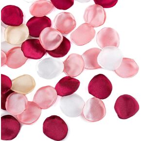 400 قطعة من بتلات الورود الحريرية لتزيين حفلات الزفاف، بتلات زهور بيضاء مختلطة بلون زهري بلش لحفلات الزفاف وزينة طاولة الاستقبال/المشي، بتلات زهور كبيرة للممر وحفلات ما قبل الزفاف in Kuwait