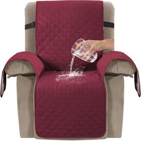 Turquoize 100% Waterproof Power Lift Recliner Cover for Elderly Non Slip Recliner Slipcovers for Power Lift Recliner Chairs Recliner Protector for Elderly,Kids,Dog (Power Lift Recliner 22", Brown) in Saudi Arabia
