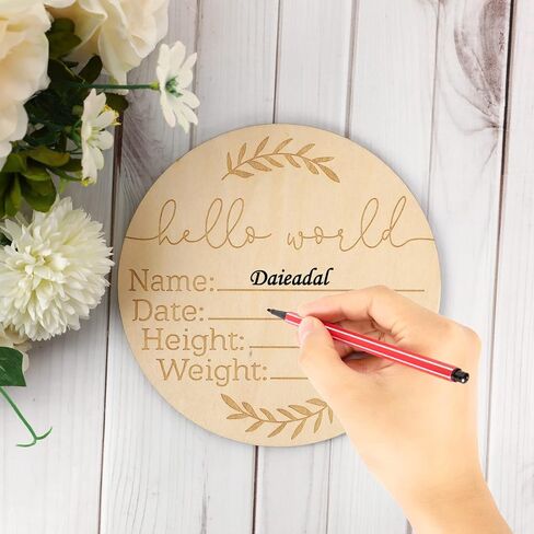 لافتة إعلان الميلاد للمستشفى، لافتة اسم الطفل للحضانة، لافتة مرحبا بالعالم لحديثي الولادة، إعلان طفل حديث الولادة، علامة ميلاد الطفل الكرزي لحديثي الولادة، ديكور جدار الحضانة in Kuwait