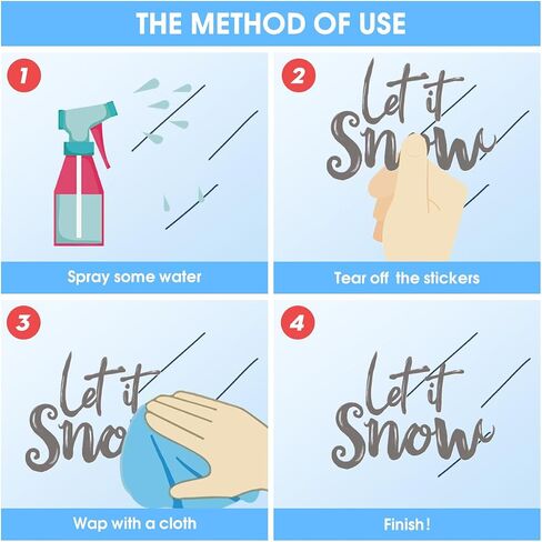 Horaldaily 212 PCS Christmas Window Cling Sticker, Brief Strokes Snow for Home Party Supplies Shop Window Glass Display Decoration in Saudi Arabia