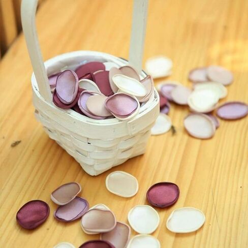 400 قطعة من بتلات الورود الحريرية لتزيين حفلات الزفاف، بتلات زهور بيضاء مختلطة بلون زهري بلش لحفلات الزفاف وزينة طاولة الاستقبال/المشي، بتلات زهور كبيرة للممر وحفلات ما قبل الزفاف in Kuwait