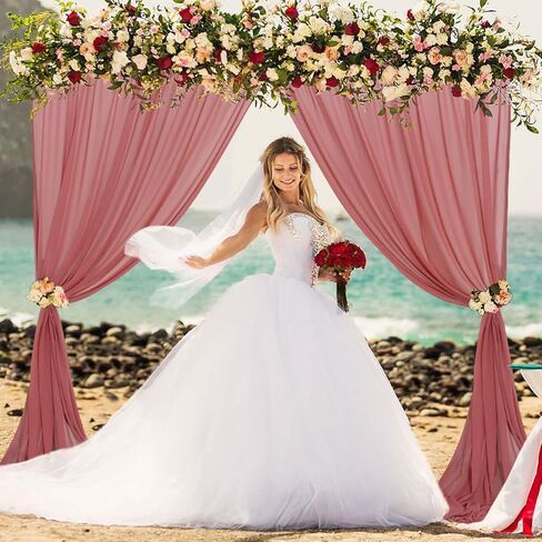 Chiffon Backdrop Curtain 2 Panels 29x84 Inches Royal Blue Curtains for Weddings Sheer Drapes for Backdrop Chiffon Curtain Drapery for Beach Wedding Arch Draping Fabric for Birthday Party Decor in Kuwait