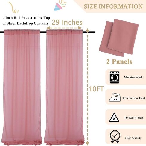 Chiffon Backdrop Curtain 2 Panels 29x84 Inches Royal Blue Curtains for Weddings Sheer Drapes for Backdrop Chiffon Curtain Drapery for Beach Wedding Arch Draping Fabric for Birthday Party Decor in Kuwait