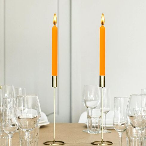 8 inch Taper Candles-Set of 4 Tapered Candle, Tall Candlesticks,Dripless and Smokeless,Home Dinner candle, Party, Wedding, Halloween, Christmas Candles (8 inch, Orange) in Saudi Arabia