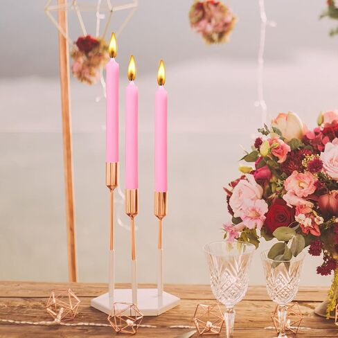 8 inch Taper Candles-Set of 4 Tapered Candle, Tall Candlesticks,Dripless and Smokeless,Home Dinner candle, Party, Wedding, Halloween, Christmas Candles (8 inch, Orange) in Kuwait