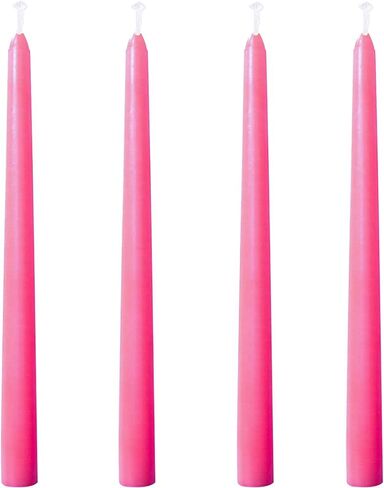 8 inch Taper Candles-Set of 4 Tapered Candle, Tall Candlesticks,Dripless and Smokeless,Home Dinner candle, Party, Wedding, Halloween, Christmas Candles (8 inch, Orange) in Kuwait