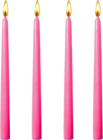 8 inch Taper Candles-Set of 4 Tapered Candle, Tall Candlesticks,Dripless and Smokeless,Home Dinner candle, Party, Wedding, Halloween, Christmas Candles (8 inch, Orange) in Kuwait