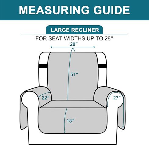 Turquoize 100% Waterproof Power Lift Recliner Cover for Elderly Non Slip Recliner Slipcovers for Power Lift Recliner Chairs Recliner Protector for Elderly,Kids,Dog (Power Lift Recliner 22", Brown) in Kuwait
