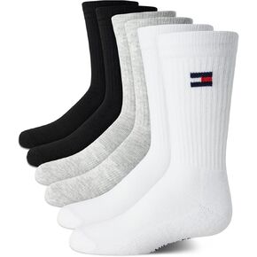 Tommy Hilfiger Unisex Kids' Athletic Socks - Cushioned Crew Socks (6 Pack) in Saudi Arabia