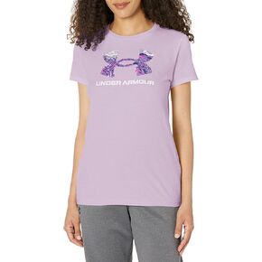 تي شيرت نسائي بأكمام قصيرة بتصميم رياضي من Under Armour in Saudi Arabia