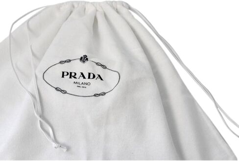 حقيبة يد نسائية من Prada Two Way Black Tessuto مصنوعة من جلد العجل 1BC060، أسود، مقاس كبير, أسود, L in Kuwait
