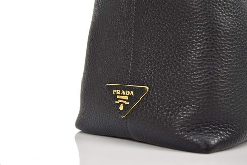 Prada Women's Vitello Daino Black Leather Satchel Bag Handbag 1BC051 in Kuwait
