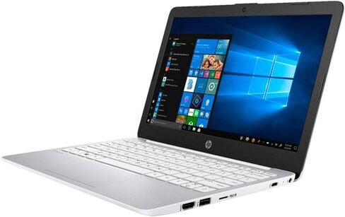 2021 Newest HP Stream 11.6 Inch Laptop, Intel Celeron N4000 up to 2.6 GHz, 4GB RAM, 32GB eMMC, WiFi, Bluetooth, HDMI, Webcam, Win 10 S, White + NexiGo 128GB MicroSD Card Bundle in Saudi Arabia
