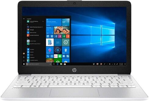 2021 Newest HP Stream 11.6 Inch Laptop, Intel Celeron N4000 up to 2.6 GHz, 4GB RAM, 32GB eMMC, WiFi, Bluetooth, HDMI, Webcam, Win 10 S, White + NexiGo 128GB MicroSD Card Bundle in Saudi Arabia