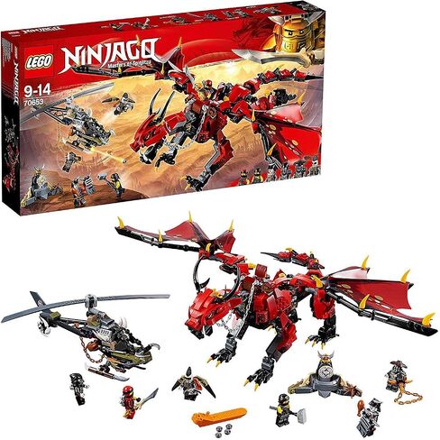 LEGO Ninjago Firstbourne Playset, Dragon & Hunter Helicopter Toy, Build & Play Dragon Toys for Kids in Saudi Arabia