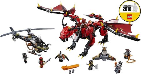 LEGO Ninjago Firstbourne Playset, Dragon & Hunter Helicopter Toy, Build & Play Dragon Toys for Kids in Saudi Arabia