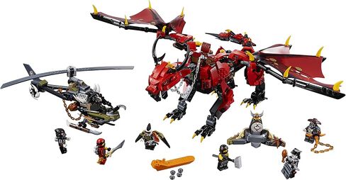 LEGO Ninjago Firstbourne Playset, Dragon & Hunter Helicopter Toy, Build & Play Dragon Toys for Kids in Saudi Arabia