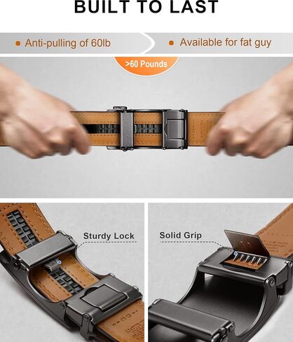 BULLIANT Men's Belt,Slide Ratchet Belt For Gift Men Dress Pant Shirt Oxfords,Trim To Fit in Saudi Arabia
