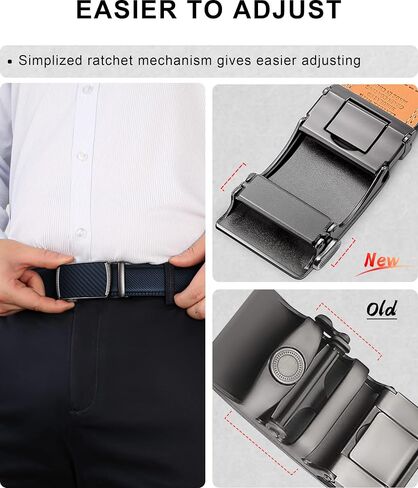 BULLIANT Men's Belt,Slide Ratchet Belt For Gift Men Dress Pant Shirt Oxfords,Trim To Fit in Saudi Arabia
