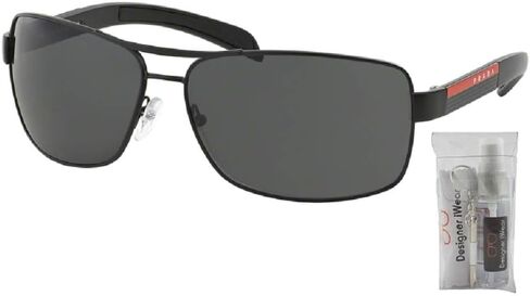 Prada PS54IS Rectangle Sunglasses For Men+ BUNDLE With Designer iWear Complimentary Eyewear Kit in Saudi Arabia