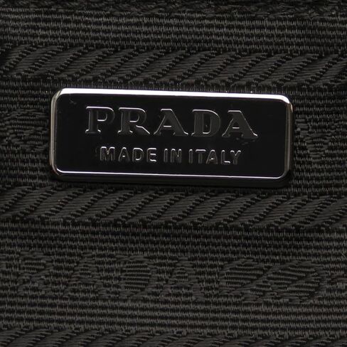 Prada Black Tessuto Nylon Pouch Case Clutch w Silver Prada Logo 1NH545, Small in Saudi Arabia