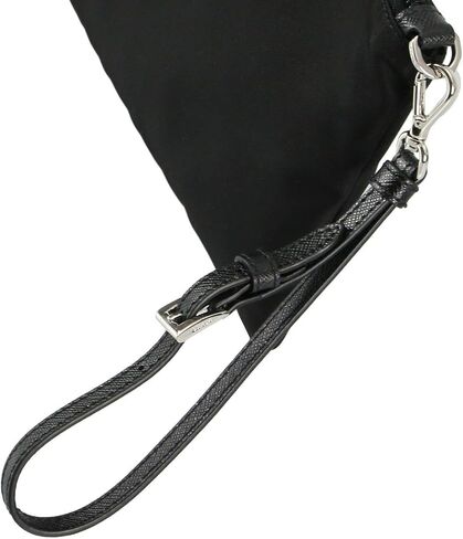 Prada Black Tessuto Nylon Pouch Case Clutch w Silver Prada Logo 1NH545, Small in Saudi Arabia