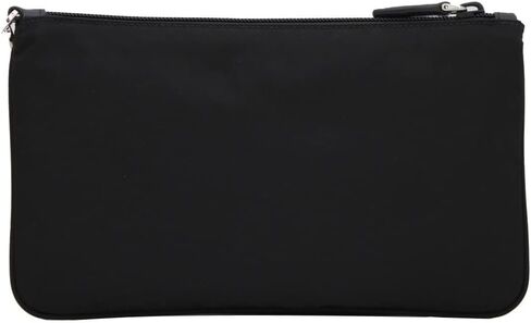 Prada Black Tessuto Nylon Pouch Case Clutch w Silver Prada Logo 1NH545, Small in Saudi Arabia